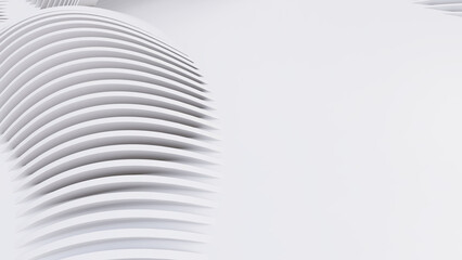 Obraz premium Abstract Curved Shapes. White Circular Background.