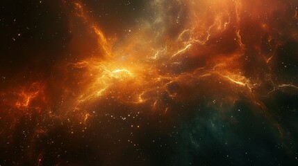 Obraz premium Cosmic Scene: Galaxy with Nebula and Stars