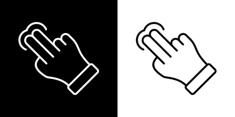 Fototapeta premium Finger gesture icon. Finger touch icon. Black icon. Click. Finger. 