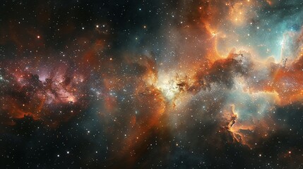 Fototapeta premium Galaxy with Nebula and Stars: Outer Space Background