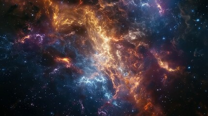 Space Background: Galaxy with Nebula and Stars