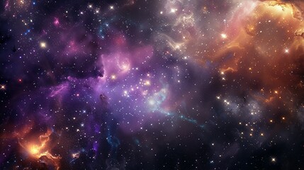Fototapeta premium Galaxy Filled with Nebula and Stars: Space Background
