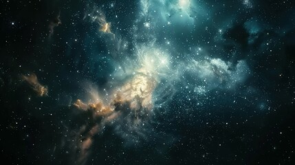 Galaxy Filled with Nebula and Stars: Space Background