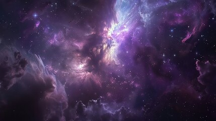 Galaxy Filled with Nebula and Stars: Space Background
