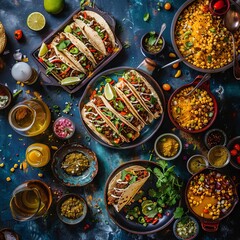 mouthwatering taco fiesta vibrant ingredients bursting with flavor and spice food photography