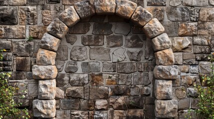 Background Stone,Natural stone archway with a clear area for product imagery or text.