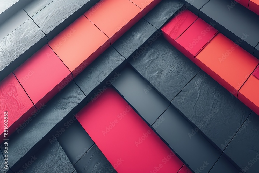 Poster realistic colorful abstract luxury design with geometric shapes and gradients background, overlappsi