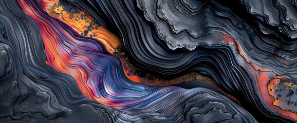 Obraz premium Abstract Canyon With Layered, Colorful Rocks, Background