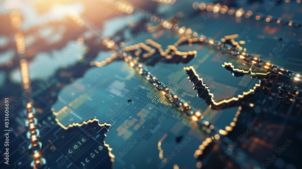 Aufkleber a dynamic and constantly evolving supply chain industry illustrated by the everexpanding network of 