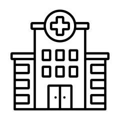 Obraz premium Hospital Building Icon