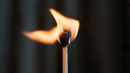 Matchstick catching fire