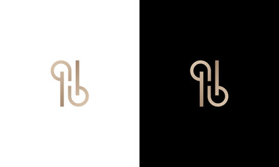 letter h monogram logo design vector