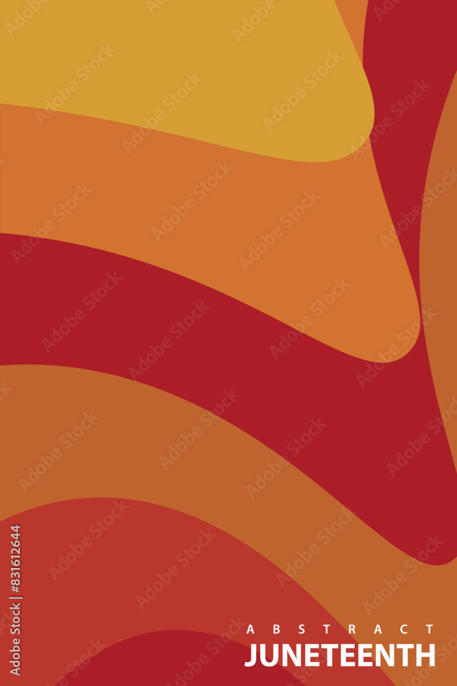 Aufkleber abstract background design with juneteenth theme, with wavy patterns.