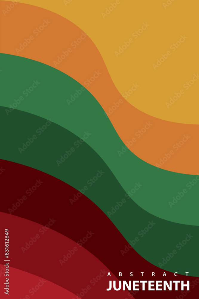 Aufkleber abstract background design with juneteenth theme, with wavy patterns.