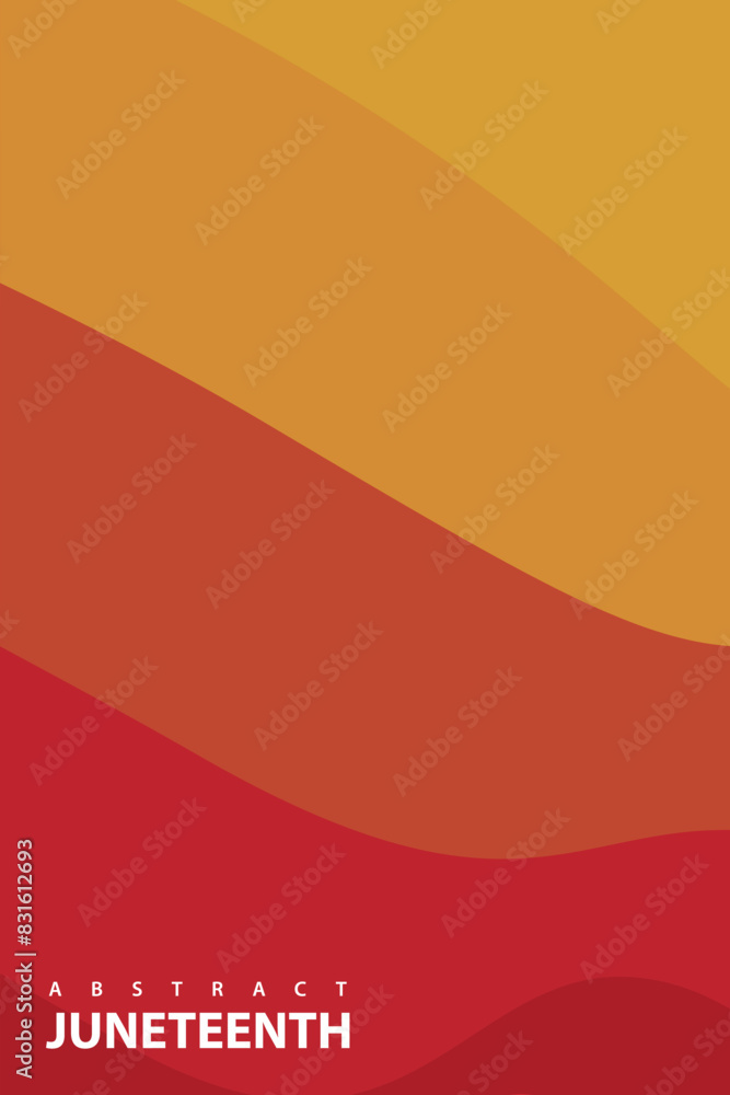 Aufkleber abstract background design with juneteenth theme, with wavy patterns.