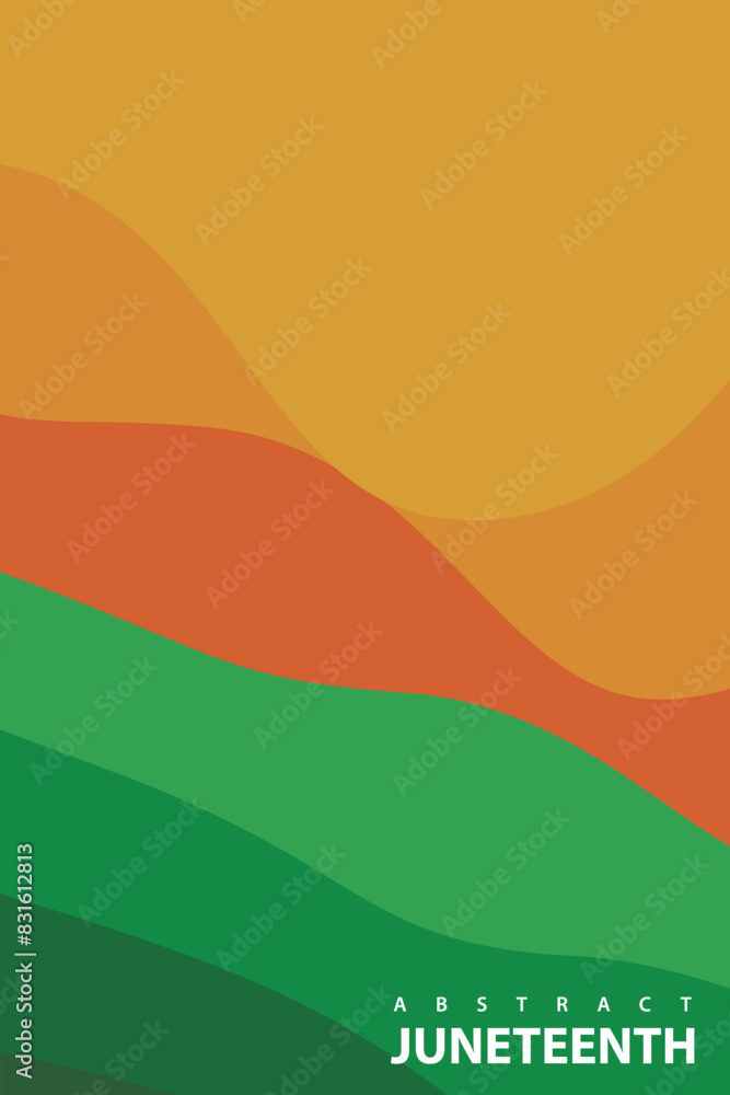 Aufkleber abstract background design with juneteenth theme, with wavy patterns.