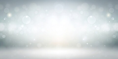 Simple and elegant white gradient wide screen background with soft blur effect