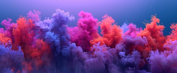 Abstract Underwater Scene With Radiant Corals, Background