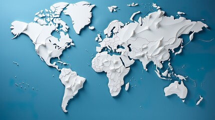 Global Cartography: Abstract World Map Illustration for Digital Design