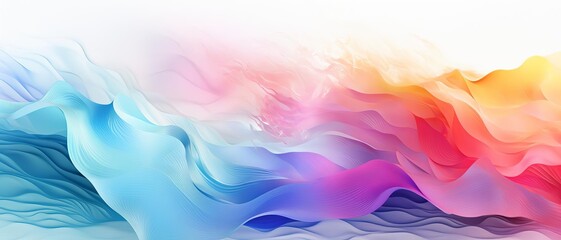 Obraz premium Artistic abstract wave pattern with watercolor effects, perfect for creative and unique backgrounds