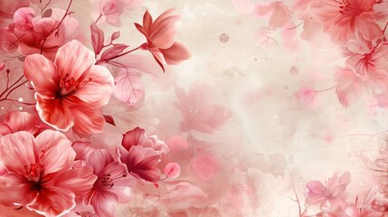 Pretty in Pink: Floral Frames Background for Invitations and Designs - Powered by Adobe