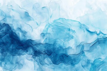 A close up of blue smoke against a white background