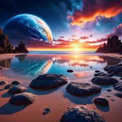 sunrise over the sea