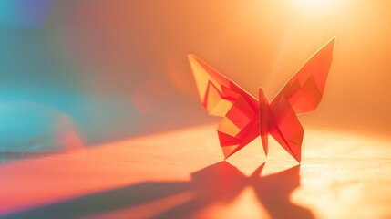 Success transformation and Transform to succeed or improving concept and leadership in business through innovation and evolution with paper origami changed for the better : Generative AI