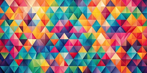 Abstract geometric background with colorful triangles in a generative design