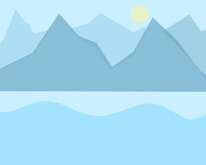 mountain landscape vector illustration