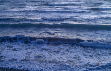 picture of the surface water in the sunset time