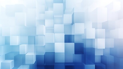 Abstract blue and white background. Geometric space. Gradient cubes