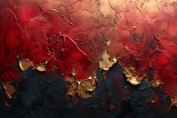 The intricate texture and rich color create a visually striking and opulent atmosphere, background abstract, background, art, acrylic painting, elegant, dark, gold, christmas, brush strokes