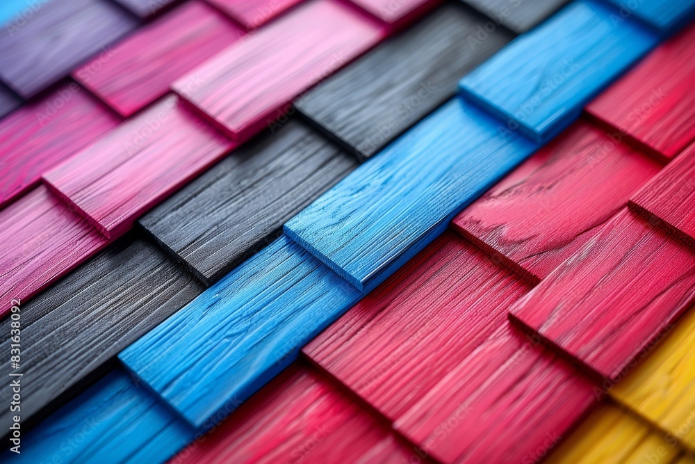 Poster colorful abstract pattern featuring various vibrant hues, creating a dynamic visual impact