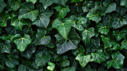 Hardy ivy species of Araliaceae creeps and covers walls trees and buildings requiring regular pruning for maintenance