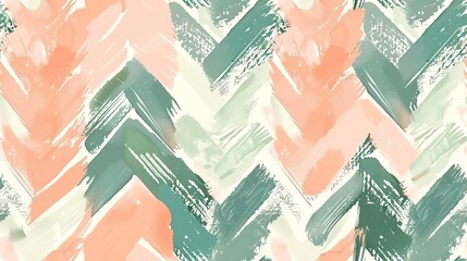 seamless pattern pastel colors hand-drawn chevron in soft pinks and blues