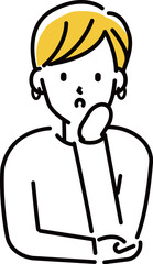 定番　伝わる 人物イラスト　感心する女性　20代30代40代