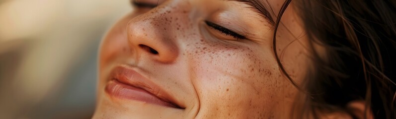 Portrait of beautiful natural woman