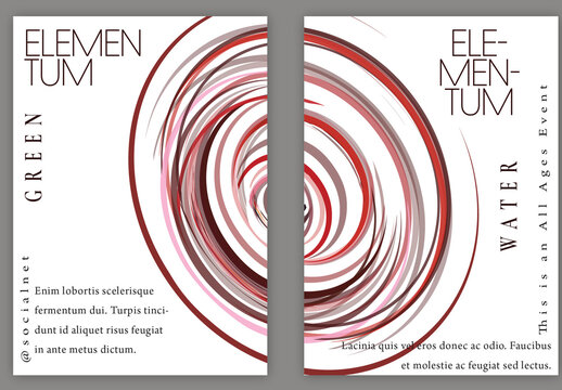 Flyer A4 with Futuristic Colored Abstract Geometric Shape
