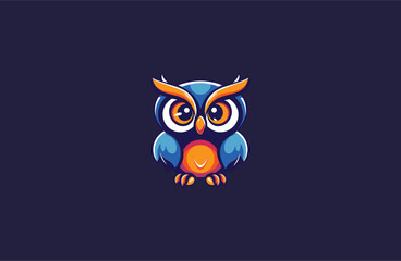 Obraz premium Owl logo design template vector illustration