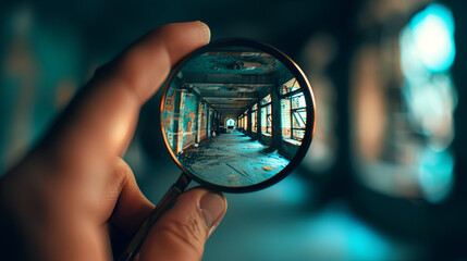 Vision seen through lenses or glasses