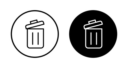 Trash icon vector isolated on white background. trash can icon. Delete icon vector