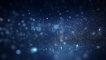 Glittering Blue Galaxy Canvas Wall Art Romantic Chiaroscuro Space Background