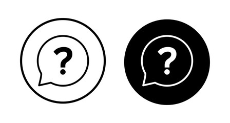 Question Icon vector isolated on white background. Question mark sign. help icon. Faq