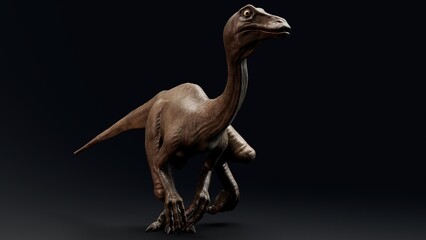 Gallimimus Model of background, 3d rendering
