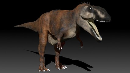Fototapeta premium Carcharodontosaurus Sculpting 3d rendering