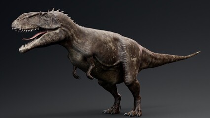 Carcharodontosaurus Realistic Model of background, 3d rendering