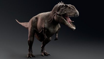 Carcharodontosaurus Realistic Model of background, 3d rendering
