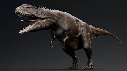 Carcharodontosaurus Realistic Model of background, 3d rendering