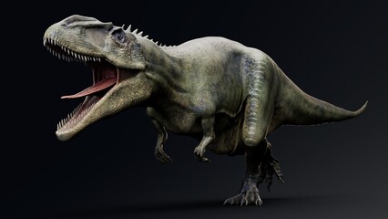 Carcharodontosaurus Realistic Model of background, 3d rendering